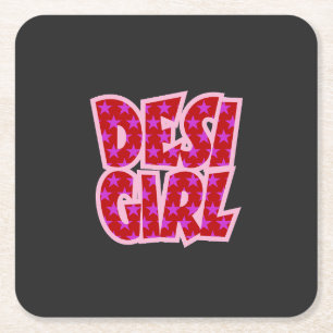 Essentials Bollywood Inspired Gifts Square Paper Coaster