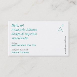 Essentials greenish business card