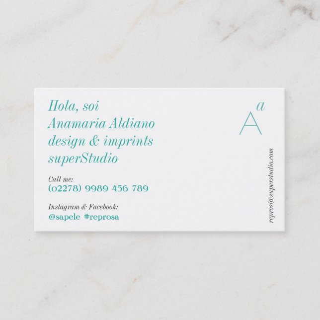 Essentials greenish business card (Front)