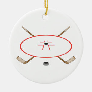 essentials of ice hockey ceramic ornament