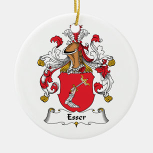 Esser Family Crest Ceramic Ornament