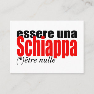 Essere una Schiappa être en français B Cartes