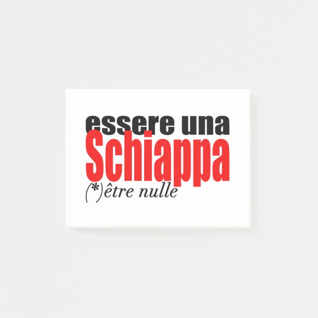 Essere una Schiappa être nulle en français p Post-it Notes (Front)