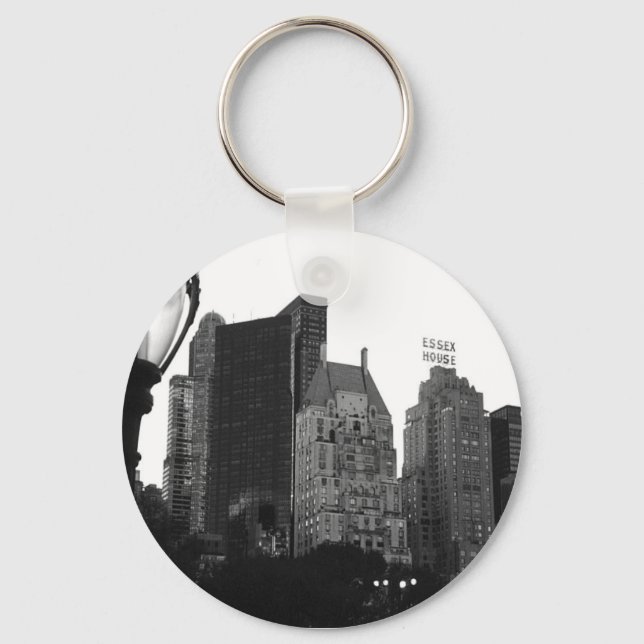 Essex House Black & White NYC Keychain (Front)