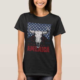 Est 1776 Cow Skull Funny 4th Of July T-Shirt