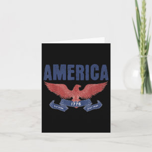 Est 1776 Patriotic Us American Flag 4th Of July Am Card