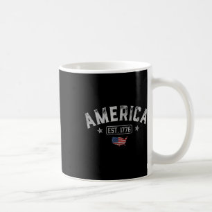 Est 1776 Patriotic Us American Flag 4th Of July Am Coffee Mug