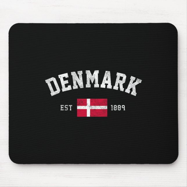 Est. 1889 Danish Flag Independence Day  Mouse Pad (Front)