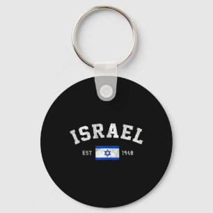 Est. 1948 Israelis Flag Independence Day  Keychain