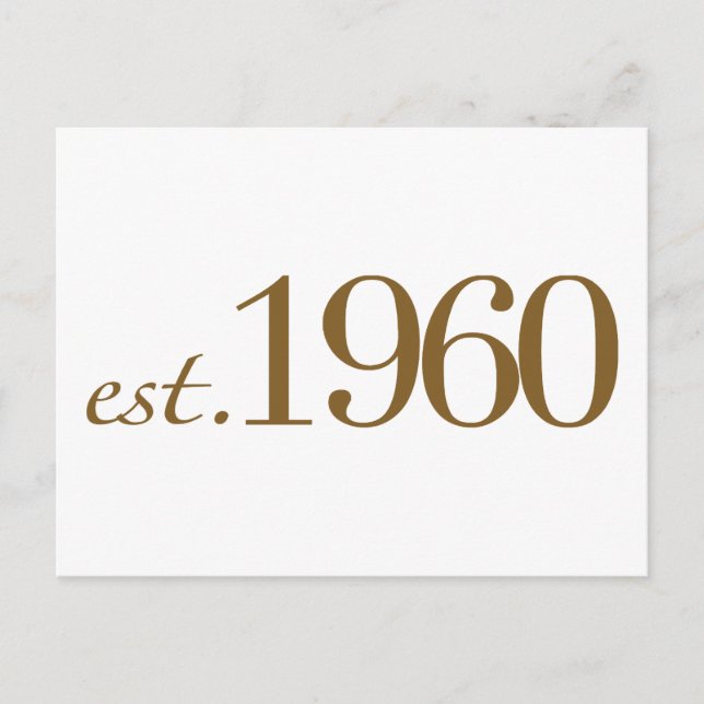Est 1960 postcard (Front)