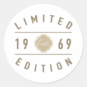 Est. 1969 Limited Edition Classic Round Sticker