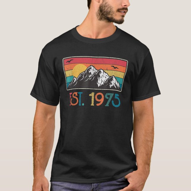 Est 1975 50 Years Of Being Awesome 1975 Birthday T-Shirt (Front)