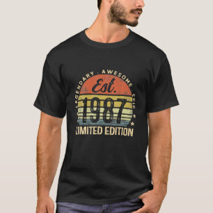 Est 1987 Limited Edition 35th Birthday Vintage 35 T-Shirt