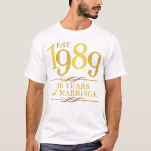 Est. 1989 30th Wedding Anniversary T-Shirt