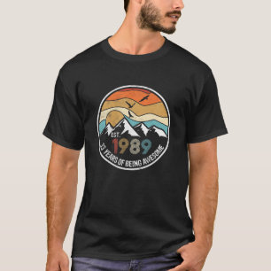 Est 1989 33 Years Of Being Awesome Vintage 33Rd Bi T-Shirt
