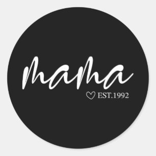 Est 1992 Mothers Day Birthday Clothing For Mom Classic Round Sticker