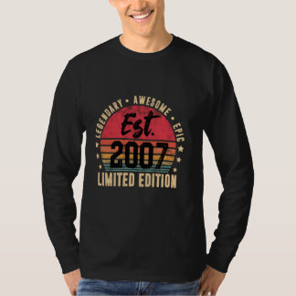 Est 2007 Limited Edition 17 Year Old Vintage 17th T-Shirt