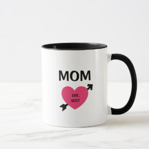 Est. 2017 New Mom Coffee Mug (Customize)