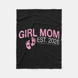 Est 2026 Baby Announcement New Mama Mothers Day Fleece Blanket