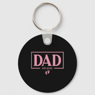 Est 2026 First Time New Daddy Dad To Be Keychain