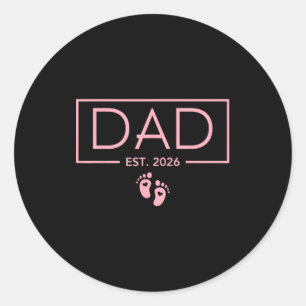 Est 2026 First Time To Be  Classic Round Sticker