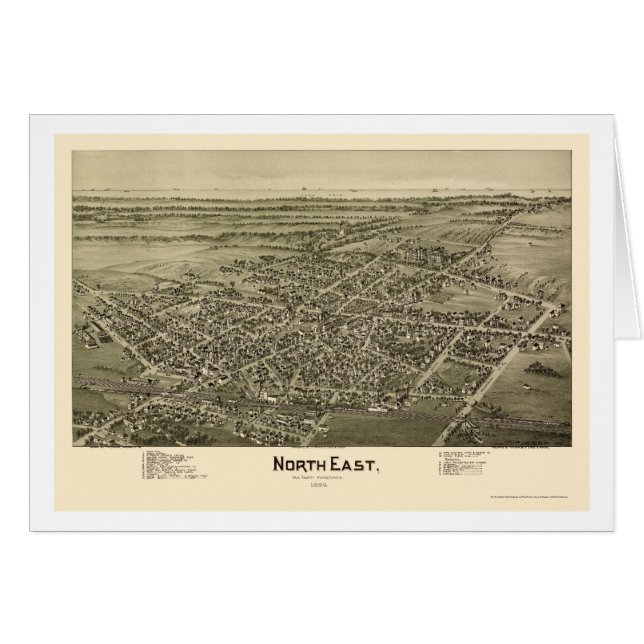 Est du nord, carte panoramique de PA - 1896 (Devant horizontal)