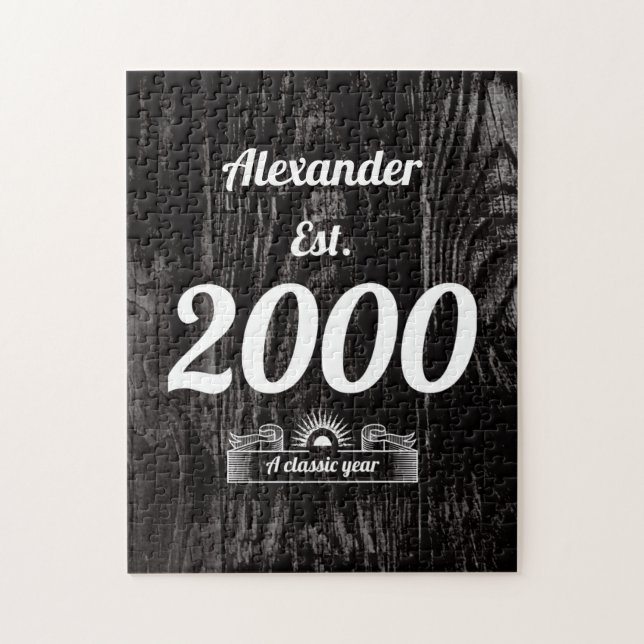 Est. in 2000 Personalise Jigsaw Puzzle (Vertical)