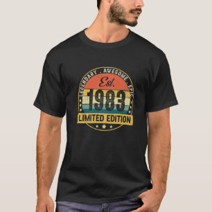 Est Vintage 1983 40 Year Old Gifts 40th Birthday T-Shirt