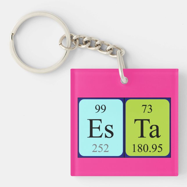 Esta periodic table name keyring (Front)