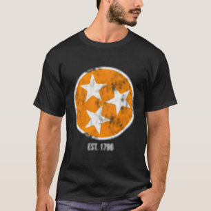 Established 1796 State Flag Orange And White Tenne T-Shirt