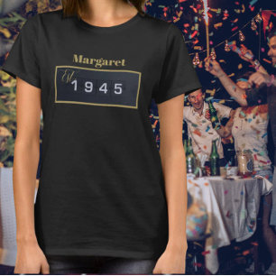 Established 1945 Custom Name 80th Birthday T-Shirt