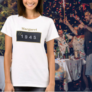 Established 1945 Custom Name 80th Birthday T-Shirt