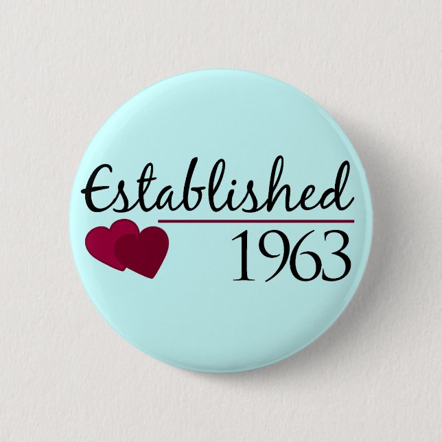 Established 1963 2 inch round button (Front)