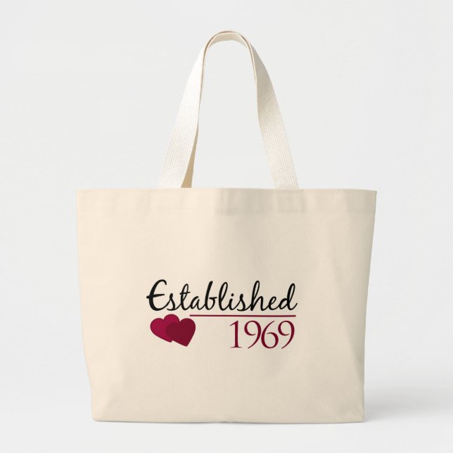 Established 1969 large tote bag (Front)