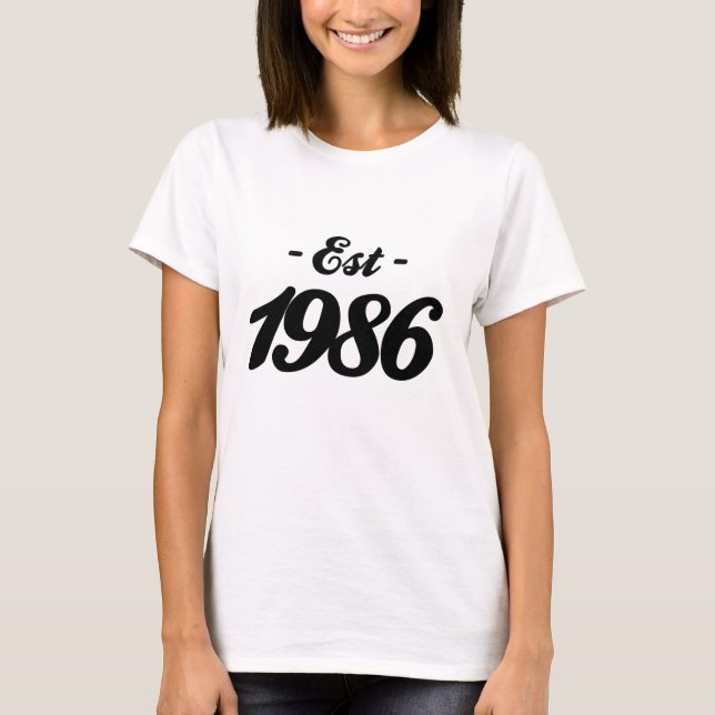 established 1986 - birthday T-Shirt (Front)