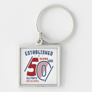 Established 50 Years Ago Birthday Gift Idea II Keychain
