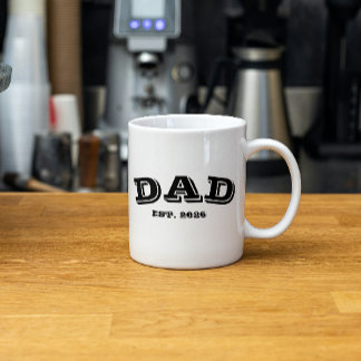 Established Dad New Father Est Year Typography Mug