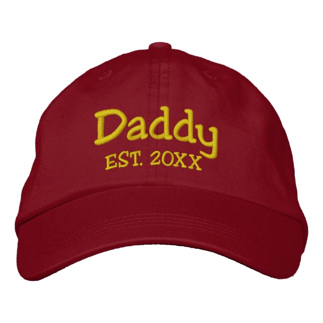 Established Dad Personalized Black Embroidered Hat (Front)