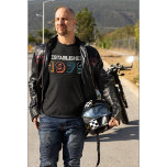 Established "Pick your year"  Retro T-Shirt<br><div class="desc">ESTABLISHED
Customize with your YEAR
This design lets you "OWN" your year and show it off.
Great for
Birthday
Anniversary
Fathers Day
Mothers Day
Any special occasion
Looks BEST on Black,  dark,  or vibrant items</div>