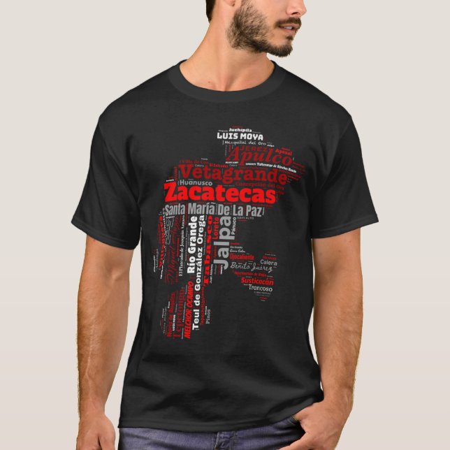 Estado De Zacatecas Mexico Camiseta Ciudades Zac T-Shirt (Front)