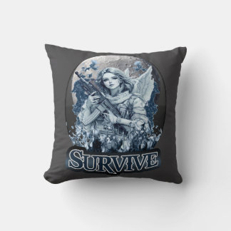 Estampa Anjo – Cyberpunk Guardian Angel - Almofada Throw Pillow
