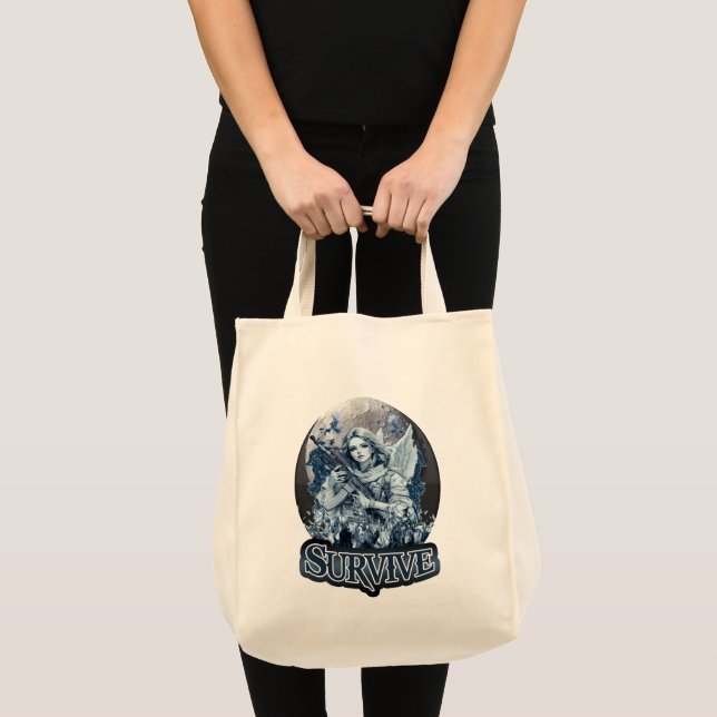 Estampa Anjo – Cyberpunk Guardian Angel - Bolsa Tote Bag (Front (Product))