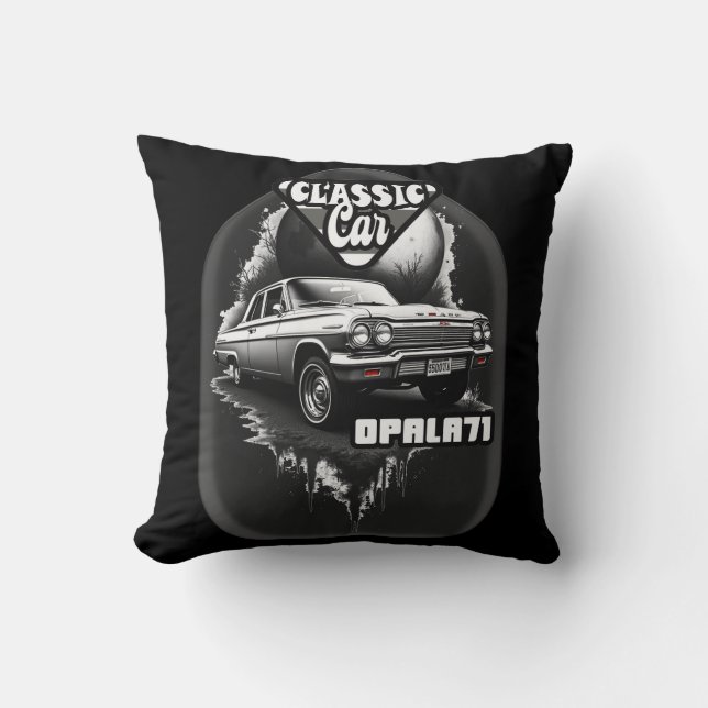 Estampa Carro - Classic Car Opala 71 - Almofada Throw Pillow (Front)