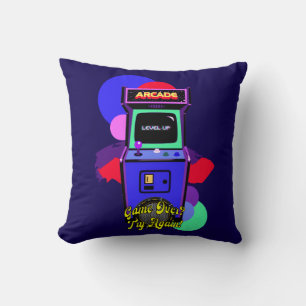 Estampa Game - Retro Arcade Game - Almofada Throw Pillow