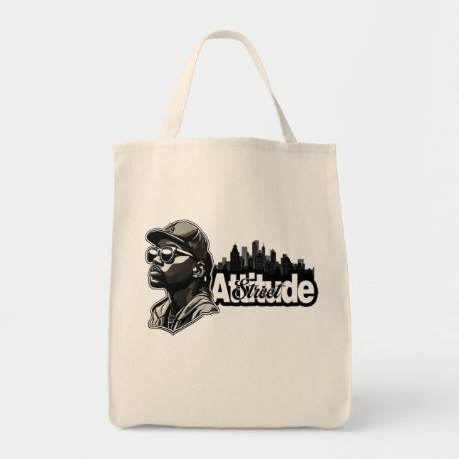 Estampa Hip Hop - Attitude Street - Bolsa Tote Bag (Front)