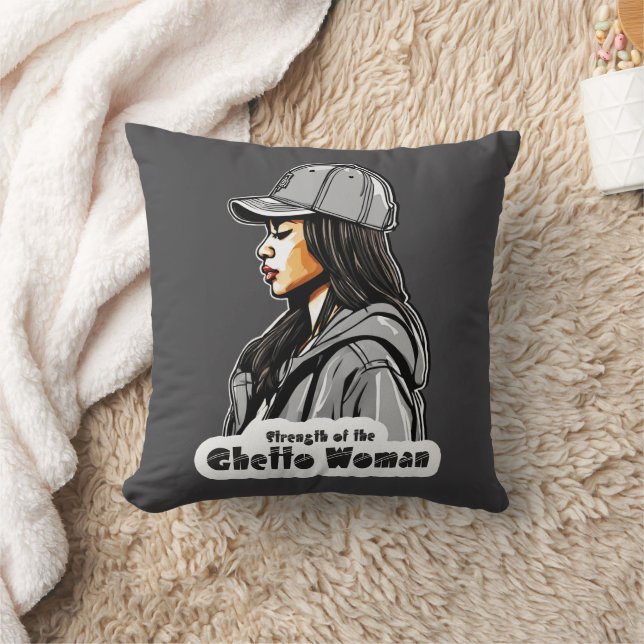 Estampa Hip Hop - Strength of Woman - Almofada Throw Pillow (Blanket)