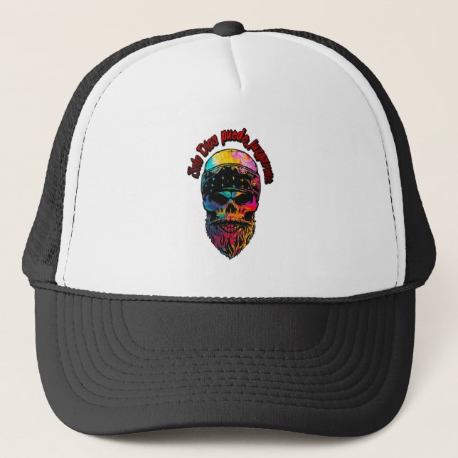 Estampas Hip Hop - Colorful Skull - Bone Trucker Hat (Front)