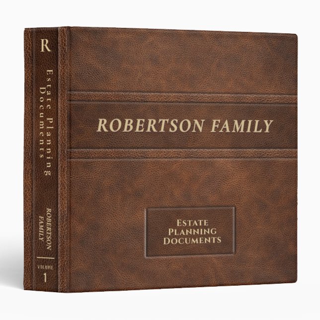 Estate and Trust Documents Binder (Front/Spine)