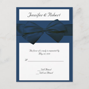 Estate Collection Marine Blue Wedding Invitation Postcard