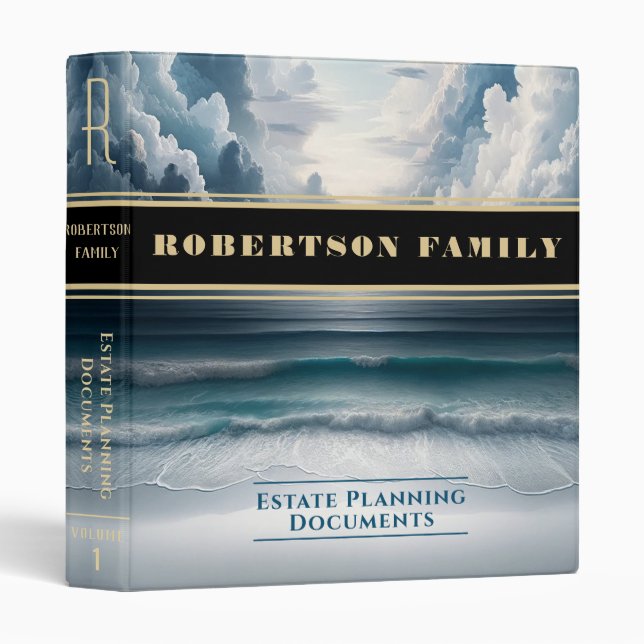 Estate Planning and Trust Documents 3 Ring Binder (Front/Spine)